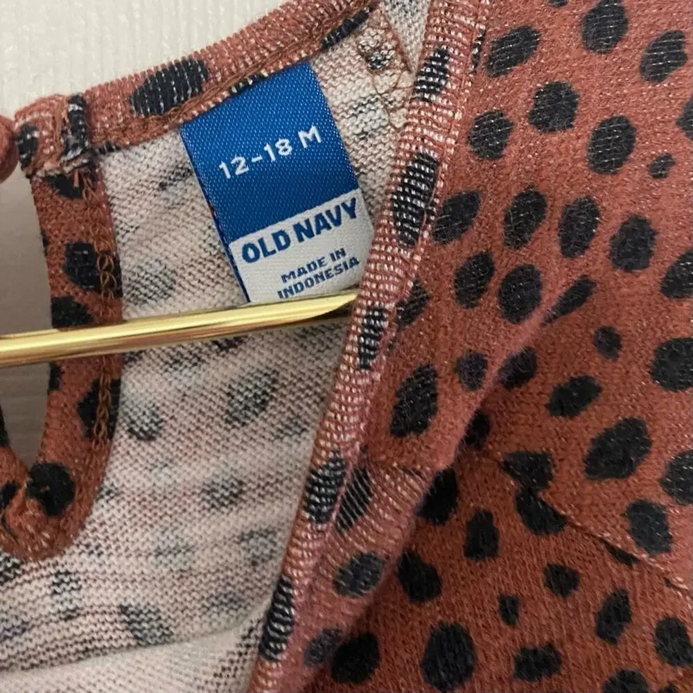 OLD NAVY • Animal Print Ruffle Longall Jumper